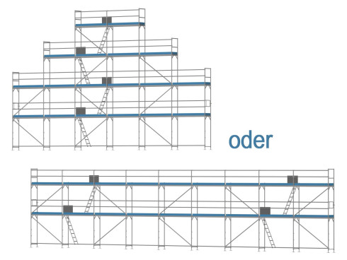 Giebelgerüst maxi - 2,5 m Felder