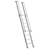Stufenanlegeleiter 60 cm breit mit Handlauf, Überstieg und Antirutschbelag