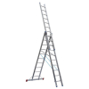 Mehrzweckleiter PREMIUM 3-teilig, 41/47/53 cm breit mit Aussteifungsstreben an den Leiternteilen