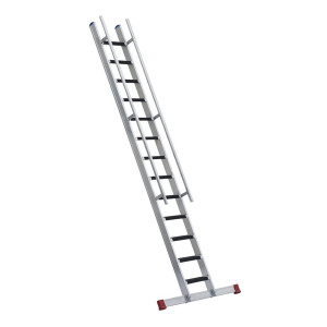 Stufenanlegeleiter 41 cm breit mit Handlauf und Antirutschbelag