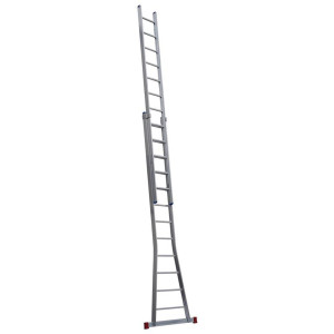 Schiebeleiter PREMIUM 2-teilig, 41/47 cm breit, unten konisch ausgestellt