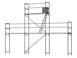 Giebelgerüst mini xtra B - 3,0 m Felder