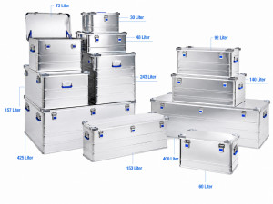 Stapelboxen aus Aluminium