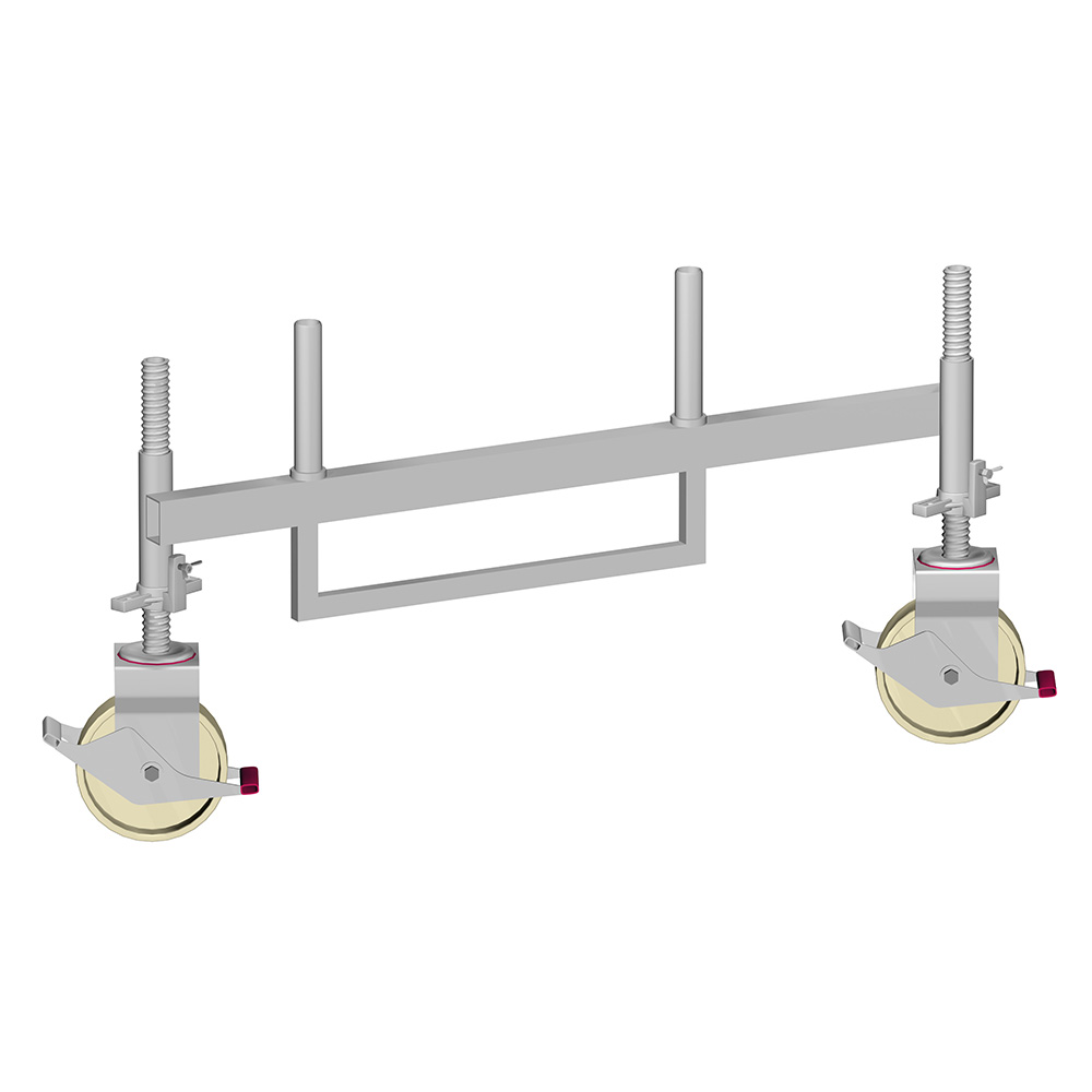 FG2605 - Fahrbalken NEU (Stahl) mit 2 Spindellenkrollen FG2605 - Fahrbalken NEU (Stahl) mit 2 Spindellenkrollen