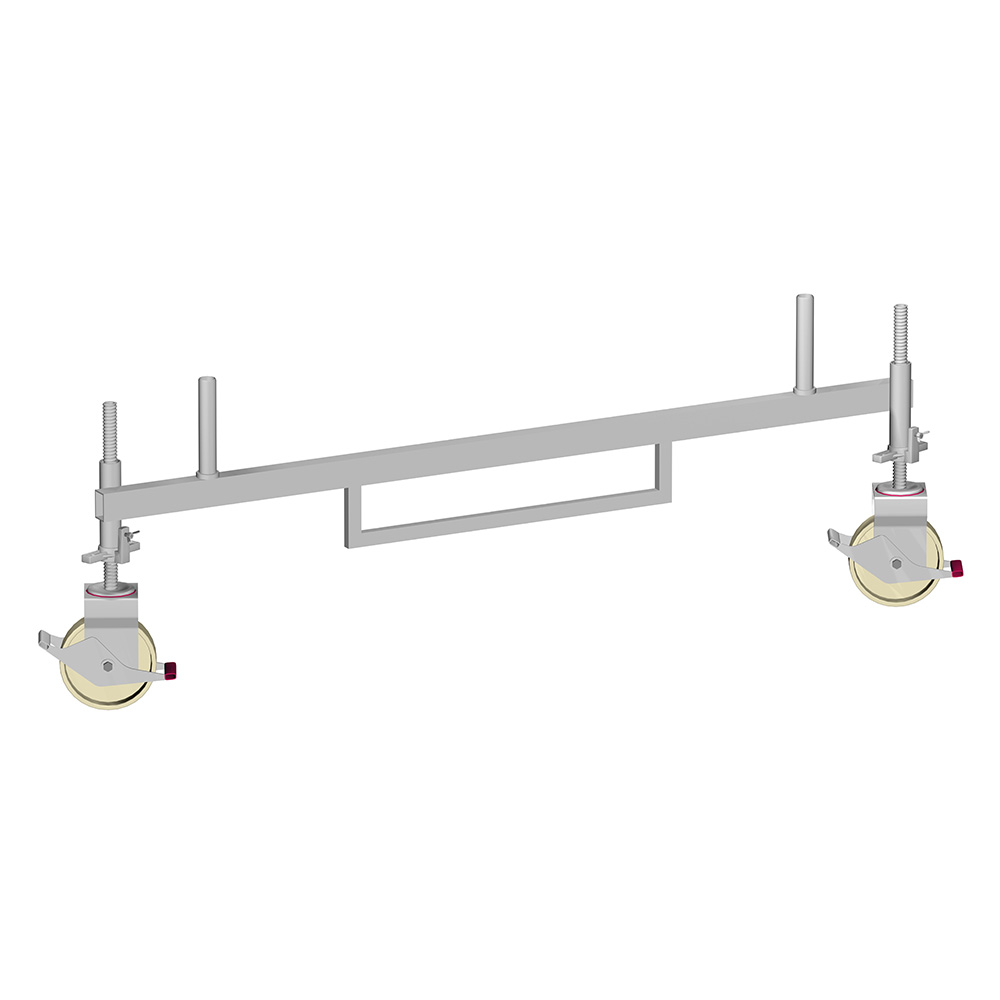 FG2607 - Fahrbalken NEU (Stahl) mit 2 Spindellenkrollen FG2607 - Fahrbalken NEU (Stahl) mit 2 Spindellenkrollen
